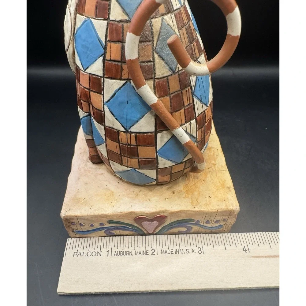 Jim Shore Abigail Patchwork Fat Cat Figurine Heartwood Creek 2003 Enesco 6